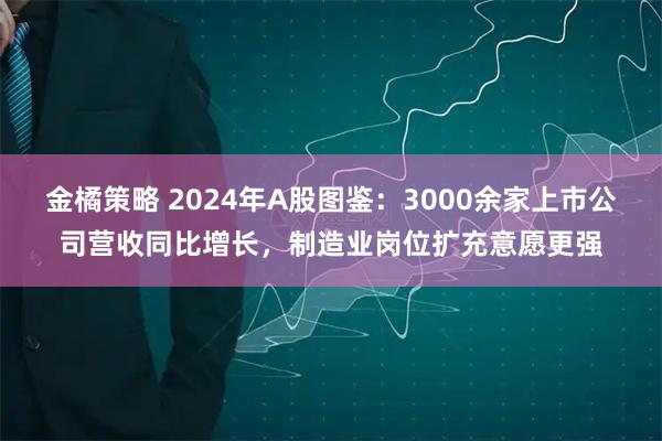 金橘策略 2024年A股图鉴：3000余家上市公司营收同比增长，制造业岗位扩充意愿更强