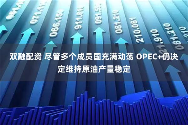 双融配资 尽管多个成员国充满动荡 OPEC+仍决定维持原油产量稳定